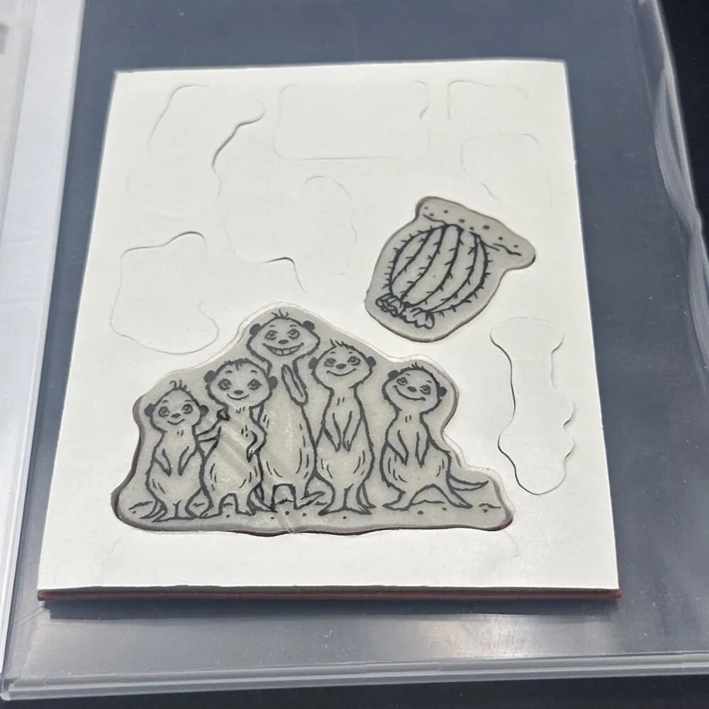 Stampin Up 152294 The Gangs All Meer Rubber Cling Stamp 9 pc Animal Party